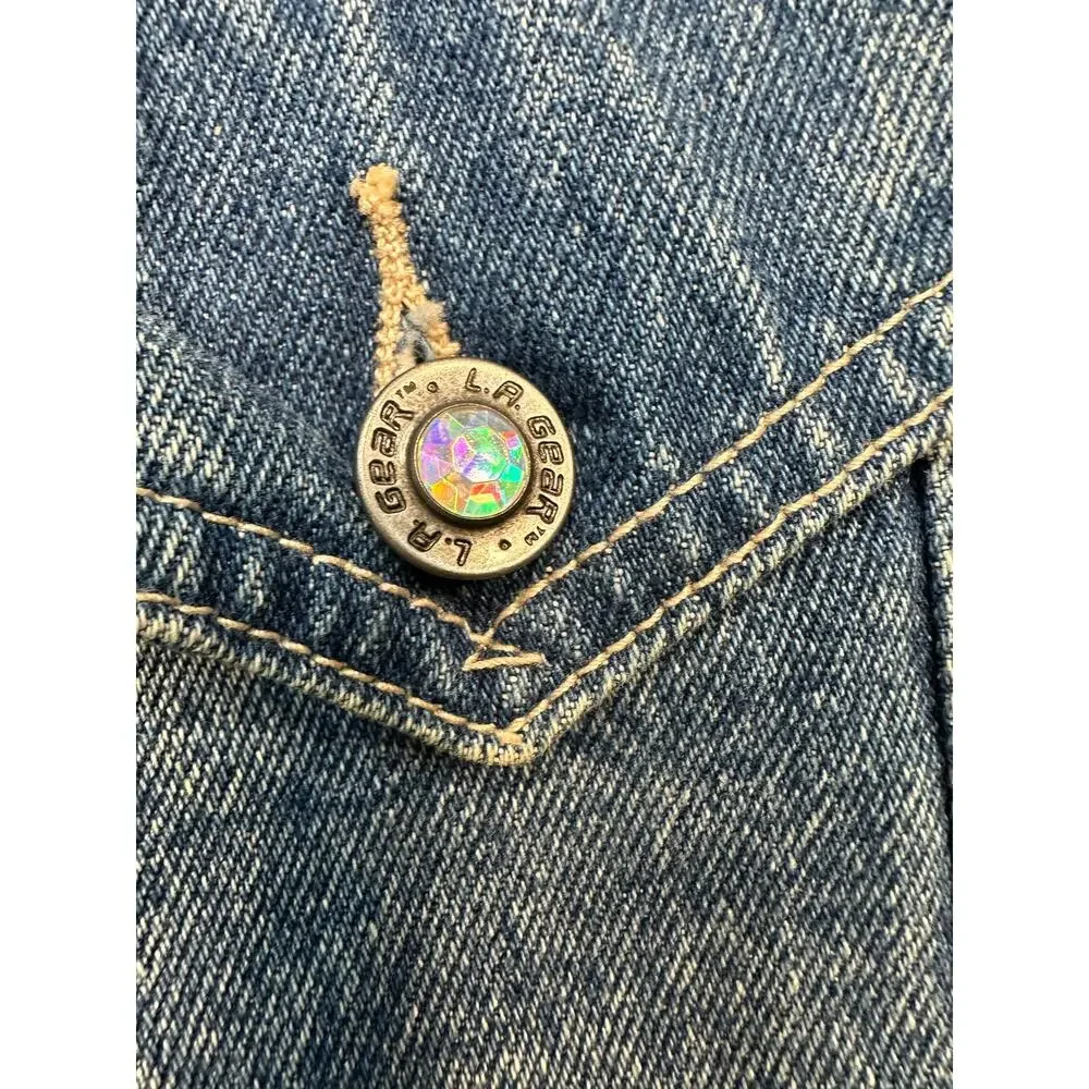 Vintage 1980’s LA Gear Denim and Rhinestone Jean Jacket Size Large